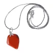 Piros jáspis, zizi medál, lánccal
