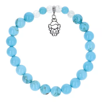 "Kék angyalka" női-lány karkötő medállal