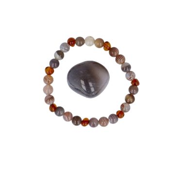   Tanulást segítő karkötő fiúknak borostyánnal, marokkővel