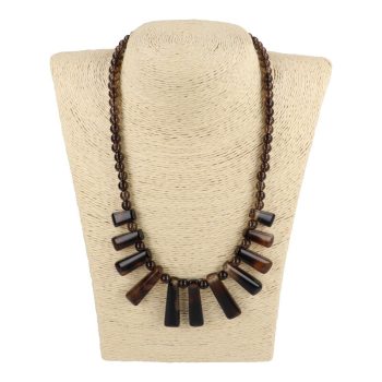   Füstkvarc "A" nyaklánc  golyós és fúrt növekvő medálos egyedi 