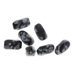 Hópehely obszidián, csavart, 5x10 mm