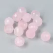 Rózsakvarc "A", fazettált golyó, 8 mm