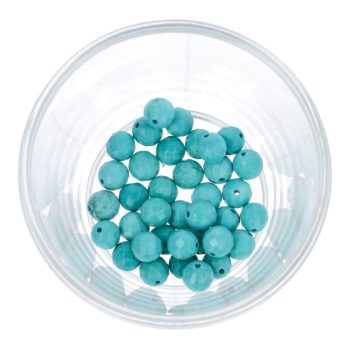 Türkinit, fazettált golyó, 8 mm