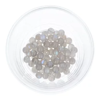 Szivárvány holdkő (labradorit) golyó, 6 mm