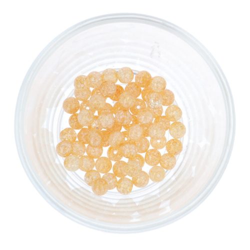 Roppantott üveg golyó, narancssárga, 6 mm
