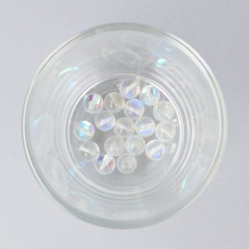 Holdkő utánzat, golyó, kb. 8,5 mm, AB szín