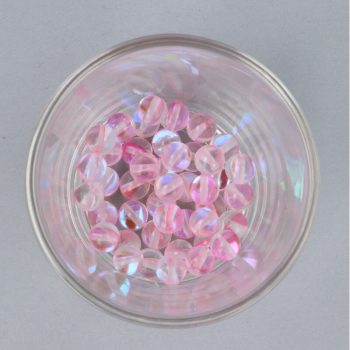 Holdkő utánzat, golyó, kb. 8,5 mm, rózsaszín