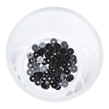 Hematit, button, 1,5x6 mm