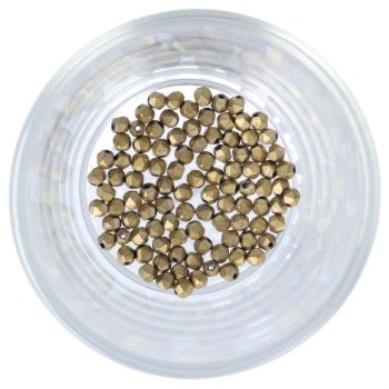 Hematit db-ra, gyémánt csiszolás, arany, matt, 4 mm