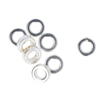 Hematit karika, ezüst, 12 mm