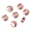 Hematit, kagyló forma, rosegold, 8x9 mm