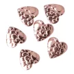 Hematit, mintás szív, rosegold, 10 mm
