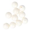 Bambuszkorall golyó, 10 mm, fehér