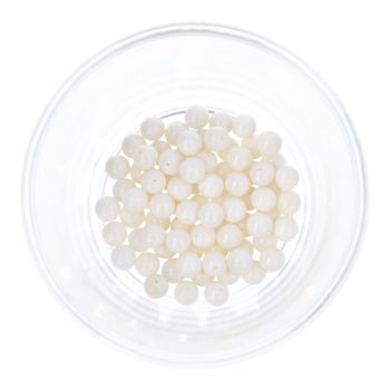 Bambuszkorall golyó, 6 mm, fehér