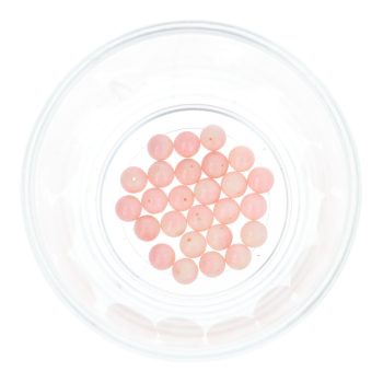 Bambuszkorall golyó, 6 mm, rózsaszín