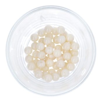 Bambuszkorall golyó, 8 mm, fehér
