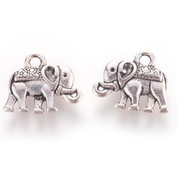 Elefánt medál, 14x12 mm  (5 db)