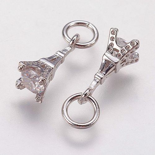 Eiffel-torony, kővel, kb. 11x5 mm (1 db)
