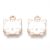 Cica, fehér-arany, kb. 15x13 mm (2 db)