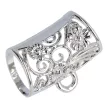 Medáltartó,  bőr ékszerhez, sálhoz, kb. 68 mm (1 db)