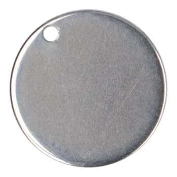   Nemesacél, gravírozható, kerek medál, kb. 15x15 mm (1 db)