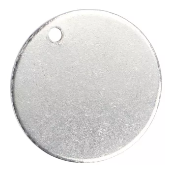   Nemesacél, gravírozható, kerek medál, kb. 20x20 mm (1 db)