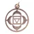 Nemesacél, Muladhara, gyökércsakra medál, rosegold, kb. 2,5 cm (1 db)