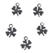 Nemesacél, négylevelű lóhere medál, kicsi, kb. 10x8 mm (1 db)