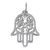 Orvosi fém, medál, Hamsa kéz, kb. 12x18 mm (1 db)