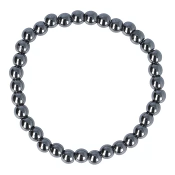 Hematit, golyós, 6 mm, karkötő
