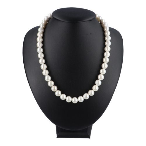 Shell pearl nyaklánc fehér golyós 10 mm 45 cm-es