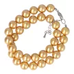 Shell Pearl, világosbarna, golyós, 12 mm, 45 cm-es nyaklánc