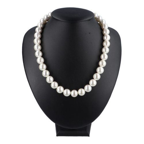 Shell pearl nyaklánc fehér golyós 12 mm 45 cm-es