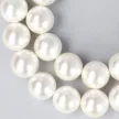 Shell pearl nyaklánc fehér golyós 12 mm 45 cm-es