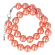Shell Pearl, hússzínű, golyós, 14 mm, 45 cm-es nyaklánc