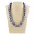 Shell Pearl, szürkéskék, golyós, 14 mm, 45 cm-es nyaklánc