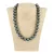 Shell Pearl nyaklánc olajzöld golyós 14 mm 45 cm-es