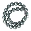 Shell Pearl nyaklánc olajzöld golyós 14 mm 45 cm-es