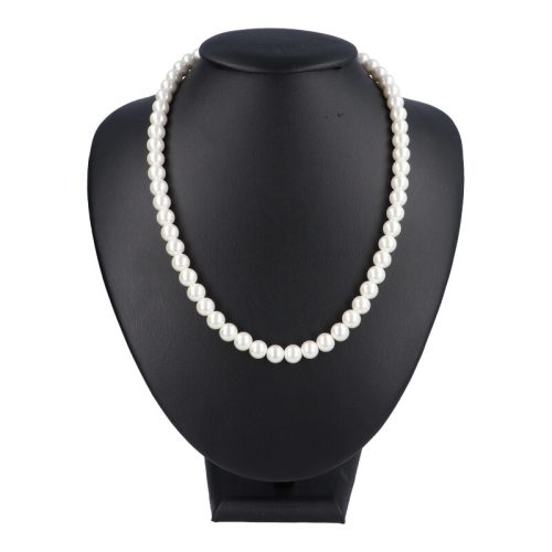 Shell Pearl nyaklánc fehér golyós 8 mm 45 cm-es