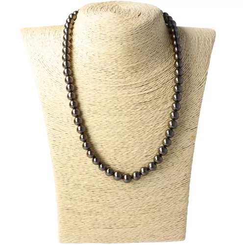 Shell Pearl szürkésbarna golyós 8 mm 45 cm-es nyaklánc