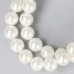 Shell pearl nyaklánc fehér golyós 10 mm 40 cm-es 