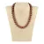 Shell Pearl nyaklánc sötétbarna golyós 12 mm 40 cm-es 
