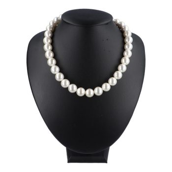 Shell pearl nyaklánc fehér golyós 12 mm 40 cm-es