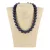 Shell Pearl, sötétkék, golyós, 14 mm, 40 cm-es nyaklánc