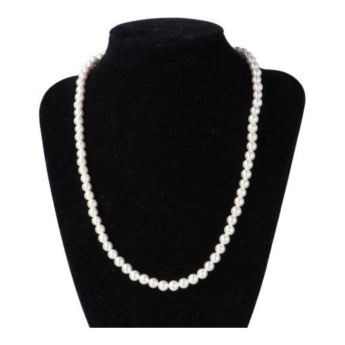 Shell Pearl nyaklánc fehér golyós 6 mm 40 cm-es