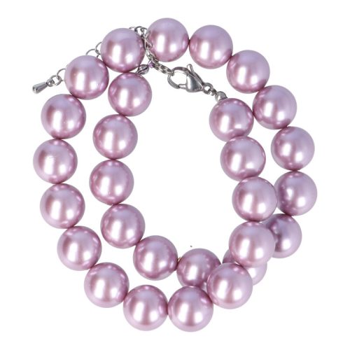 Shell Pearl, világoslila, golyós, 14 mm, 50 cm-es nyaklánc
