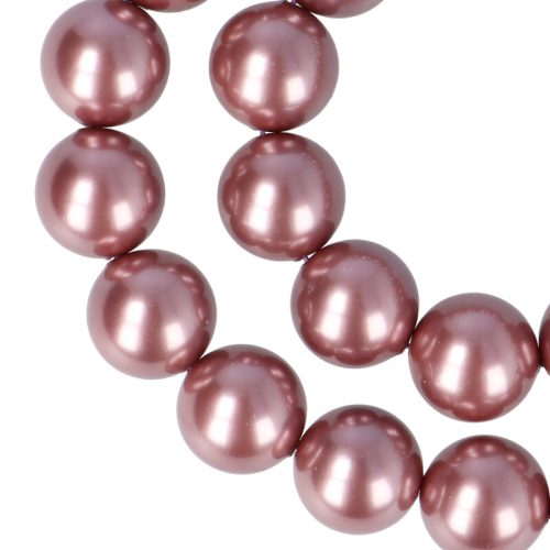 Shell Pearl mályva golyós 14 mm 50 cm-es nyaklánc
