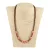 Shell Pearl nyaklánc barack-sötétbarna 6-12 mm 50 cm-es