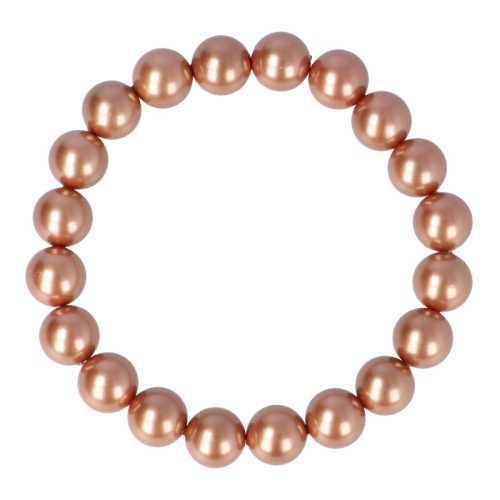Shell Pearl, barna, golyós, 10 mm, karkötő