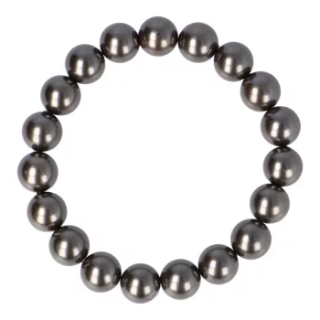 Shell Pearl, grafitszürke, golyós, 10 mm, karkötő